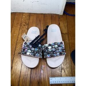 Madden NYC Women's Embellished Lug Footbed Sandals